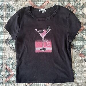 Reformation baby tee with Pink Martini Graphic